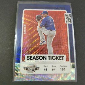 2021 Panini Contenders Optic Red Wave Jacob DeGrom # 28